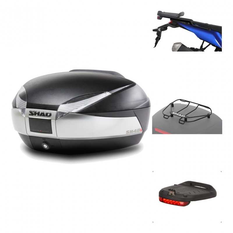 SHAD Baul trasero + herraje montaje accesorios SH48 TITANIUM PREMIUM KIT-186524