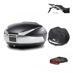 SHAD Baul trasero + herraje montaje accesorios SH48 TITANIUM PREMIUM KIT-186274