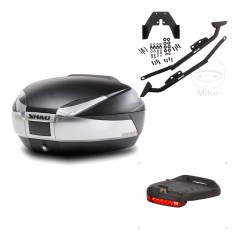 SHAD Baul trasero + herraje montaje luz de freno SH48 TITANIUM PREMIUM KIT-186224