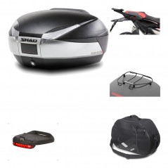 Rear trunk + mounting hardware + accessories  SH48 TITANIUM PREMIUM