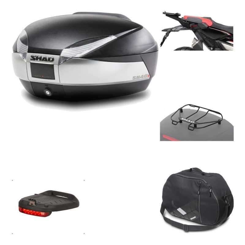 Rear trunk + mounting hardware + accessories  SH48 TITANIUM PREMIUM