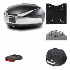 SHAD Baul trasero + herraje montaje accesorios SH48 TITANIUM PREMIUM KIT-186574
