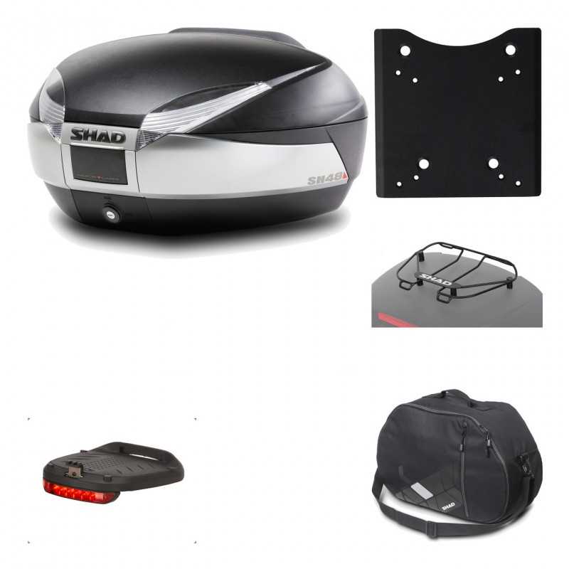 Rear trunk + mounting hardware + accessories  SH48 TITANIUM PREMIUM
