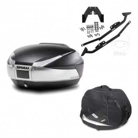 SHAD Baul trasero + herraje montaje bolsa interna SH48 TITANIUM PREMIUM KIT-186225