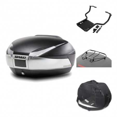 SHAD Baul trasero + herraje montaje accesorios SH48 TITANIUM PREMIUM KIT-186125