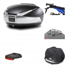 SHAD Baul trasero + herraje montaje accesorios SH48 TITANIUM PREMIUM KIT-186526