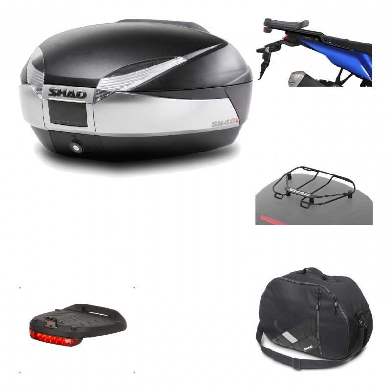Rear trunk + mounting hardware + accessories  SH48 TITANIUM PREMIUM