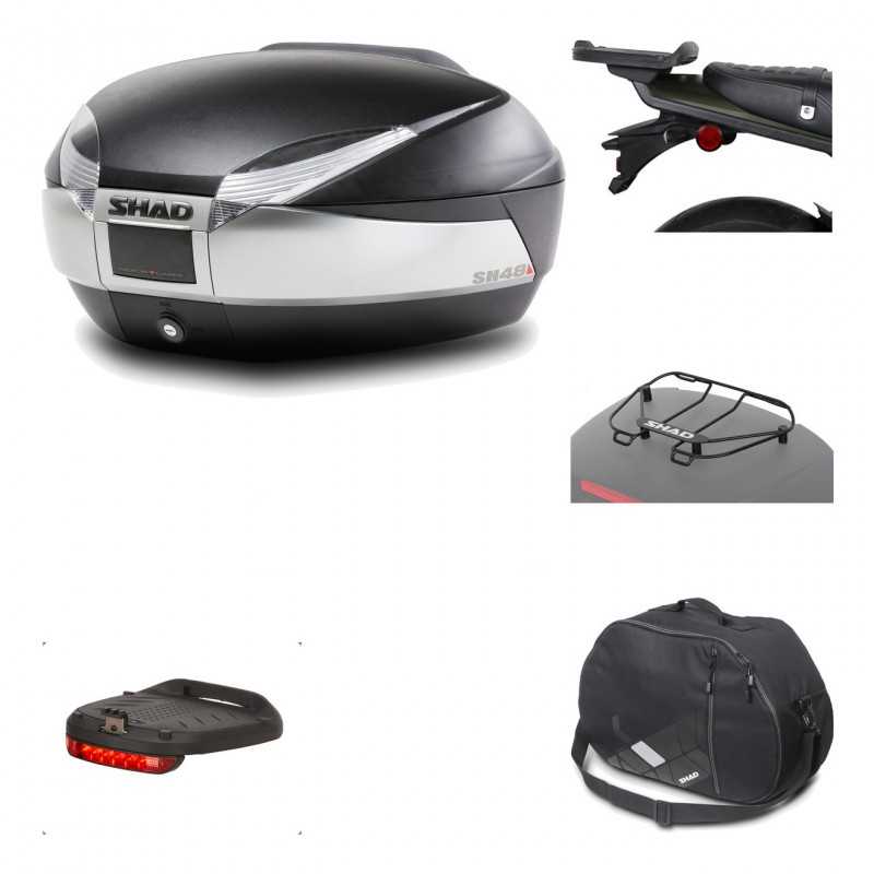 Rear trunk + mounting hardware + accessories  SH48 TITANIUM PREMIUM