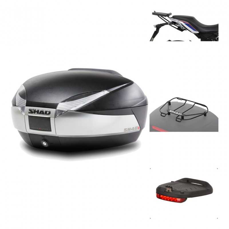 Rear trunk + mounting hardware + accessories  SH48 TITANIUM PREMIUM