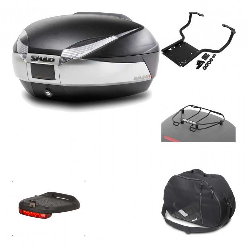 Rear trunk + mounting hardware + accessories  SH48 TITANIUM PREMIUM
