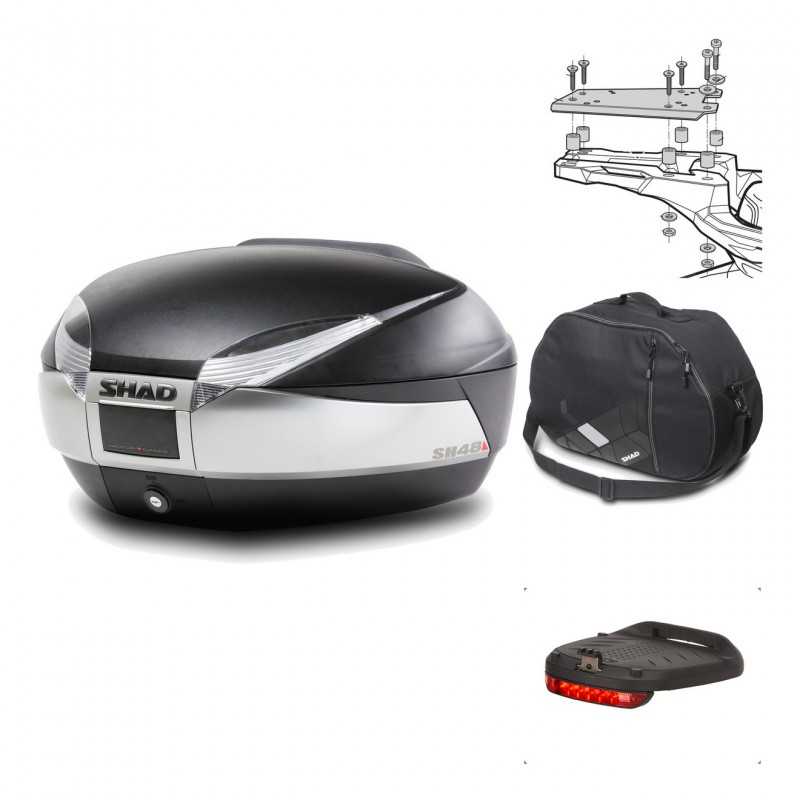 Rear trunk + mounting hardware + accessories  SH48 TITANIUM PREMIUM