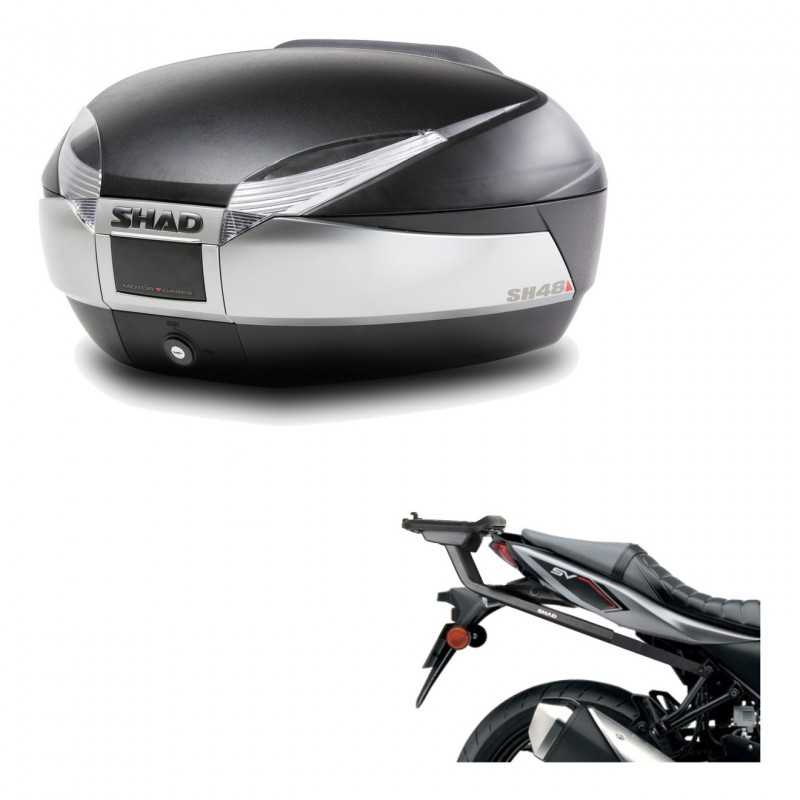 SHAD Baul trasero + herraje montaje SH48 TITANIUM PREMIUM KIT-186327