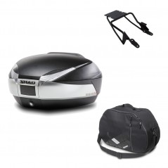 SHAD Baul trasero + herraje montaje bolsa interna SH48 TITANIUM PREMIUM KIT-186529