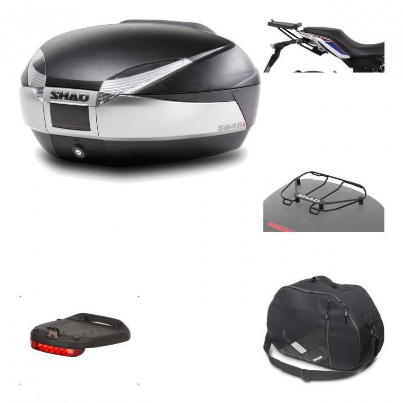 Rear trunk + mounting hardware + accessories  SH48 TITANIUM PREMIUM