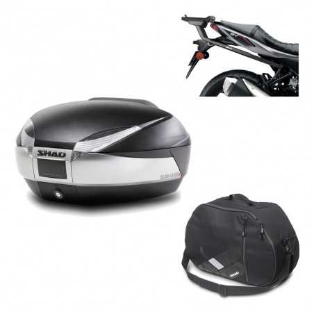 Back trunk + big top fitting + internal bag SH48 TITANIUM PREMIUM