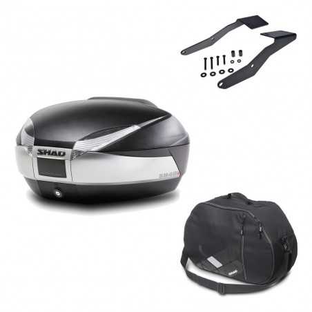 Back trunk + big top fitting + internal bag SH48 TITANIUM PREMIUM