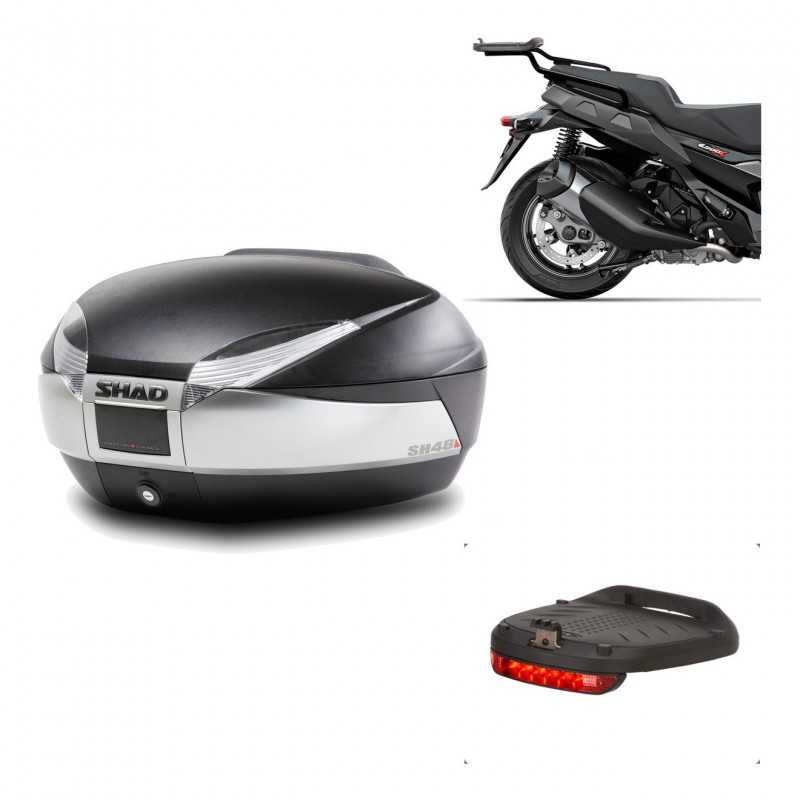 SHAD Baul trasero + herraje montaje luz de freno SH48 TITANIUM PREMIUM KIT-186480