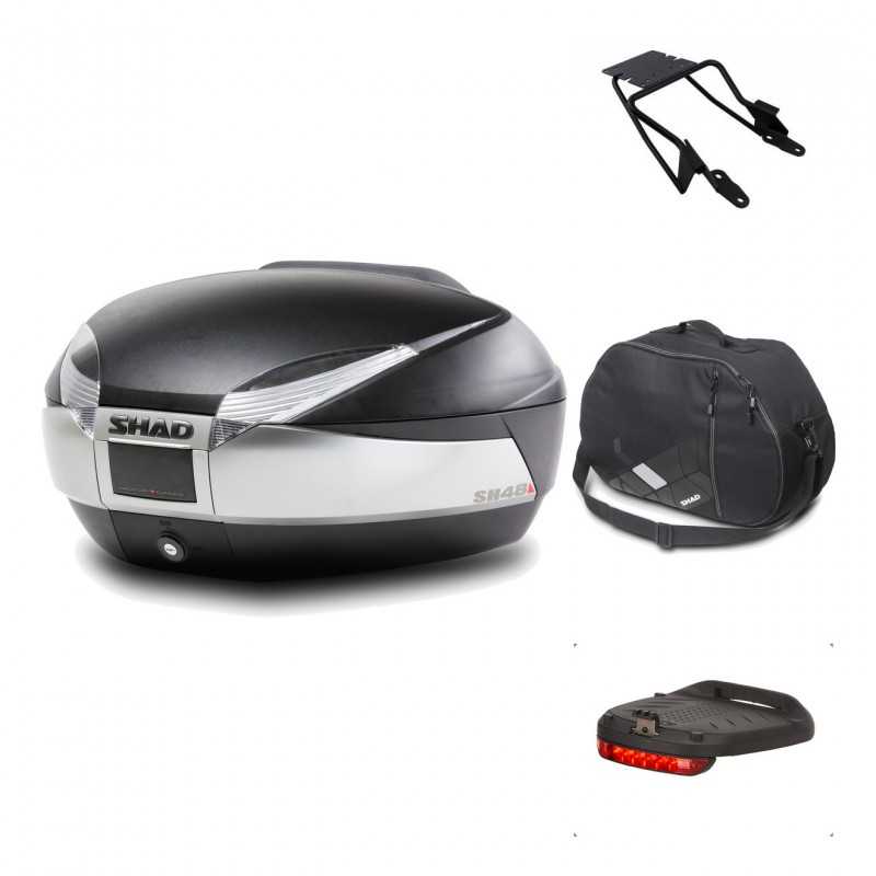 SHAD Baul trasero + herraje montaje accesorios SH48 TITANIUM PREMIUM KIT-186530