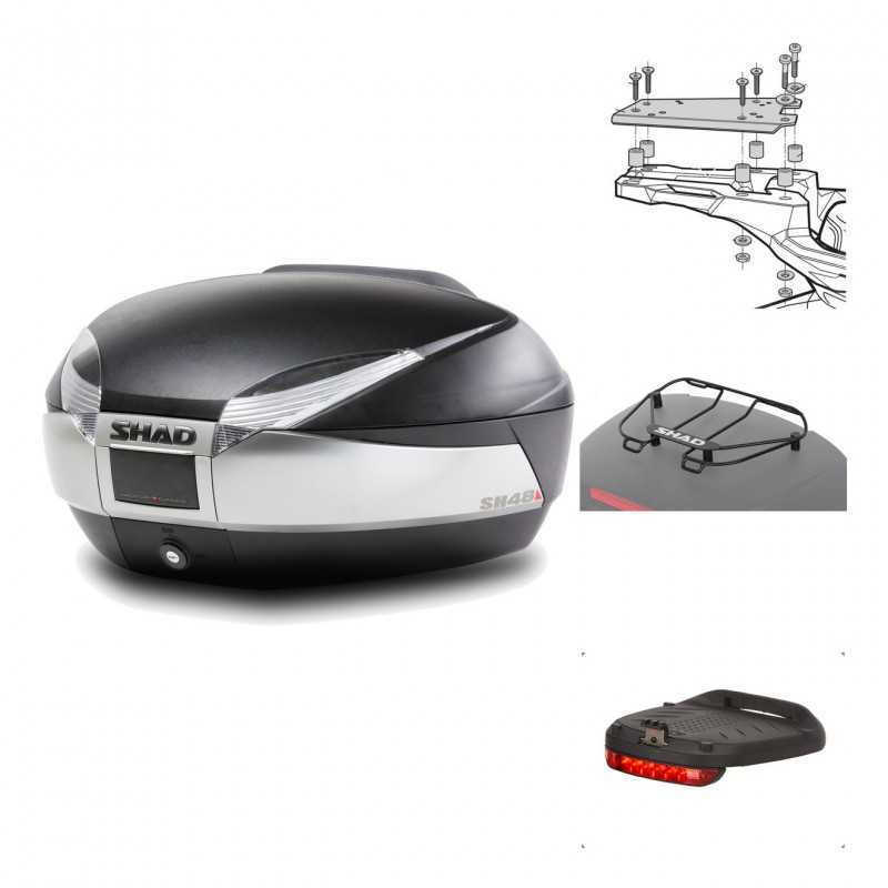Rear trunk + mounting hardware + accessories  SH48 TITANIUM PREMIUM