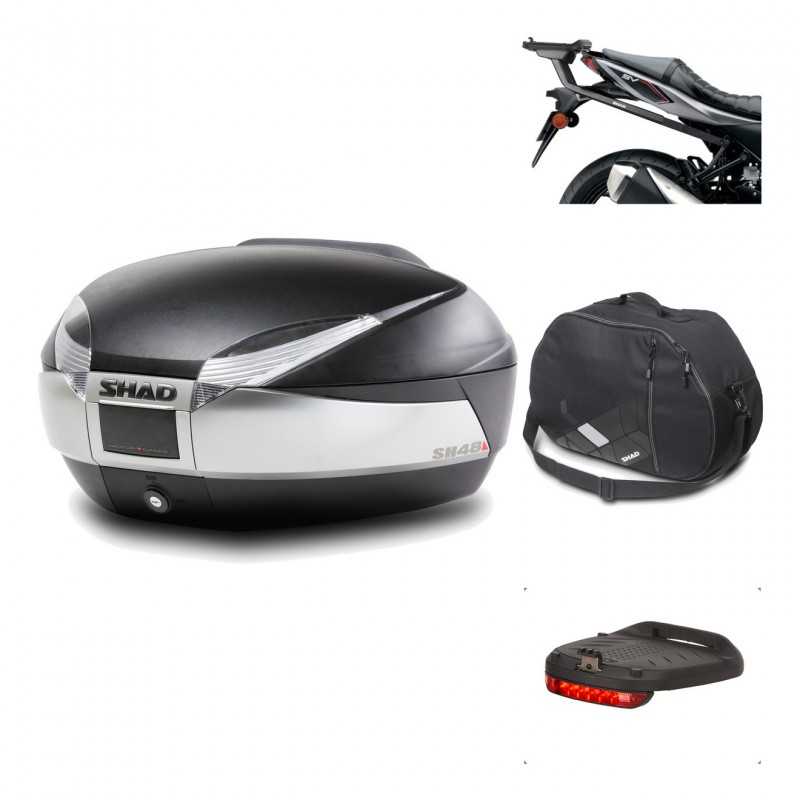 SHAD Baul trasero + herraje montaje accesorios SH48 TITANIUM PREMIUM KIT-186330