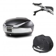 SHAD Baul trasero + herraje montaje bolsa interna SH48 TITANIUM PREMIUM KIT-186281