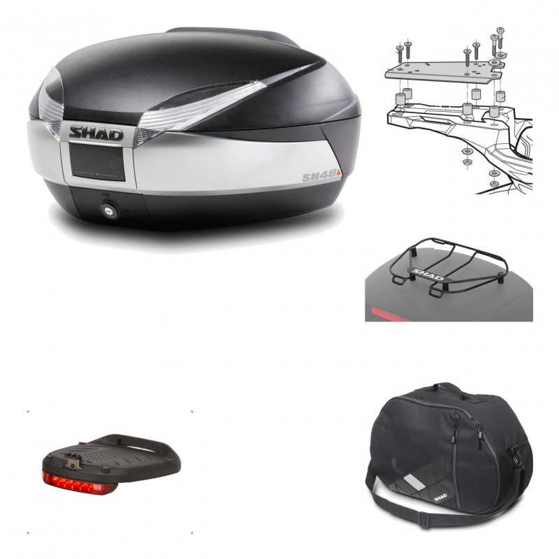 Rear trunk + mounting hardware + accessories  SH48 TITANIUM PREMIUM