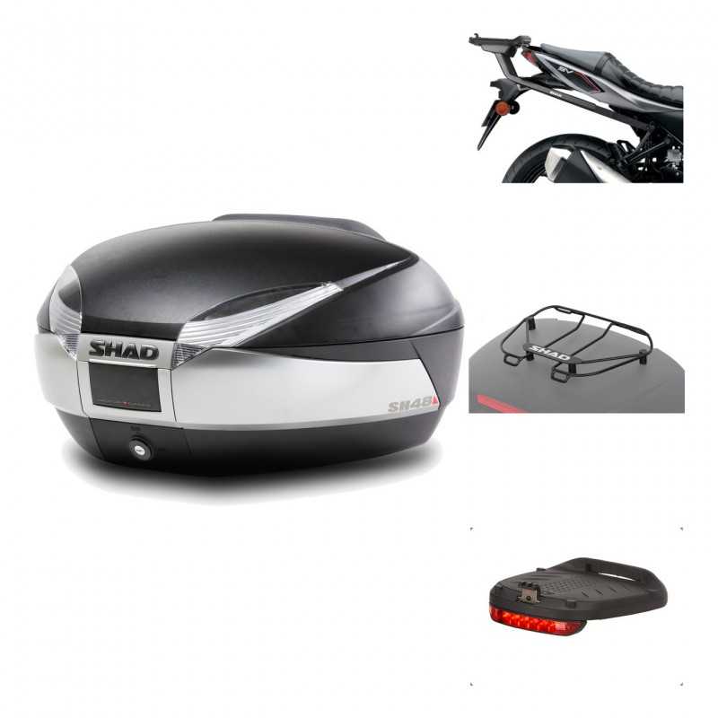SHAD Baul trasero + herraje montaje accesorios SH48 TITANIUM PREMIUM KIT-186332