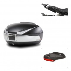 SHAD Baul trasero + herraje montaje luz de freno SH48 TITANIUM PREMIUM KIT-186232
