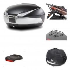 Rear trunk + mounting hardware + accessories  SH48 TITANIUM PREMIUM