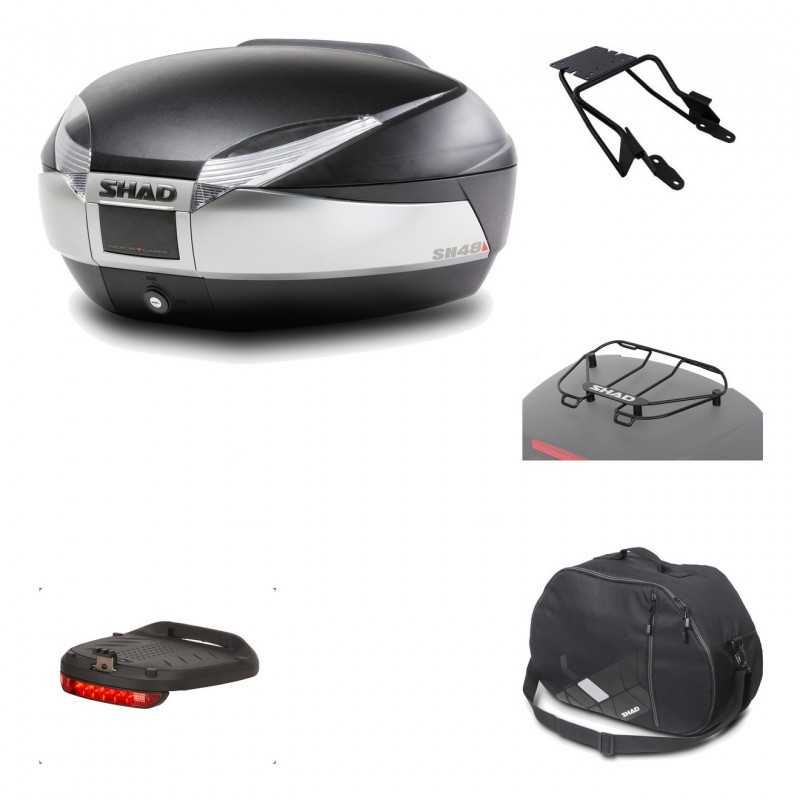 Rear trunk + mounting hardware + accessories  SH48 TITANIUM PREMIUM