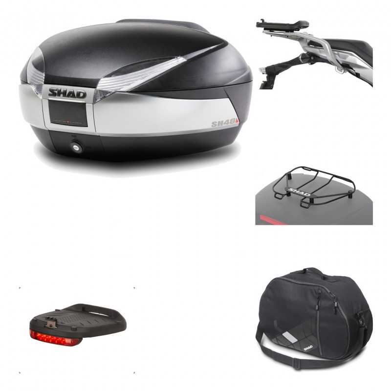 SHAD Baul trasero + herraje montaje accesorios SH48 TITANIUM PREMIUM KIT-186286