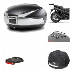 SHAD Baul trasero + herraje montaje accesorios SH48 TITANIUM PREMIUM KIT-186486