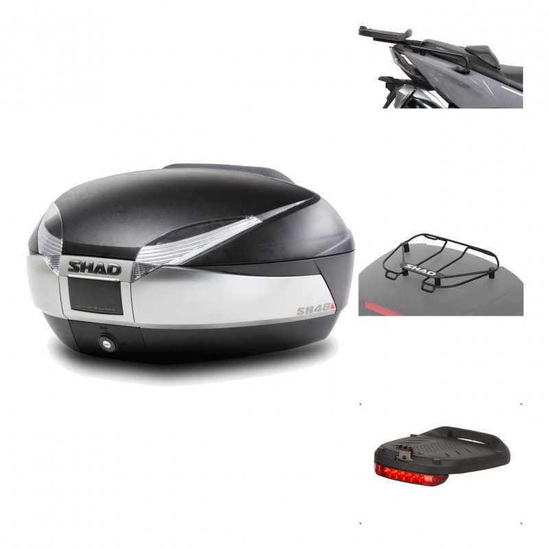 SHAD Baul trasero + herraje montaje accesorios SH48 TITANIUM PREMIUM KIT-186188