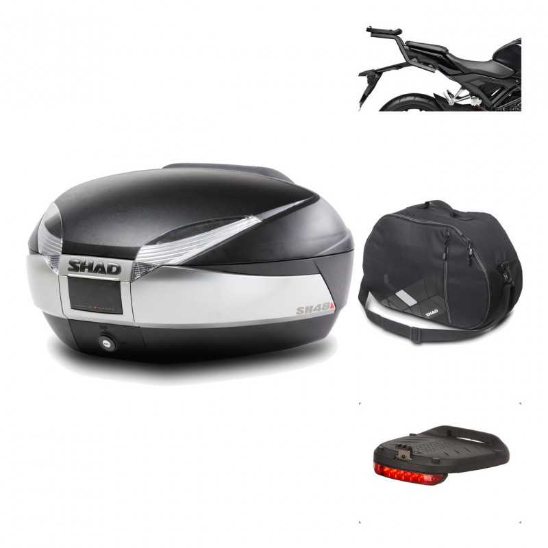 Rear trunk + mounting hardware + accessories  SH48 TITANIUM PREMIUM