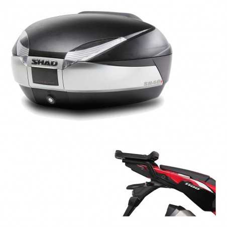 SHAD Baul trasero + herraje montaje SH48 TITANIUM PREMIUM KIT-186487