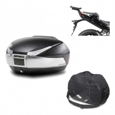 Back trunk + big top fitting + internal bag SH48 TITANIUM PREMIUM