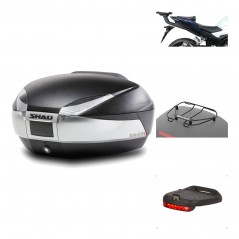 SHAD Baul trasero + herraje montaje accesorios SH48 TITANIUM PREMIUM KIT-186388