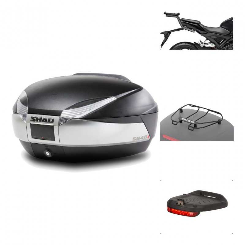 Rear trunk + mounting hardware + accessories  SH48 TITANIUM PREMIUM
