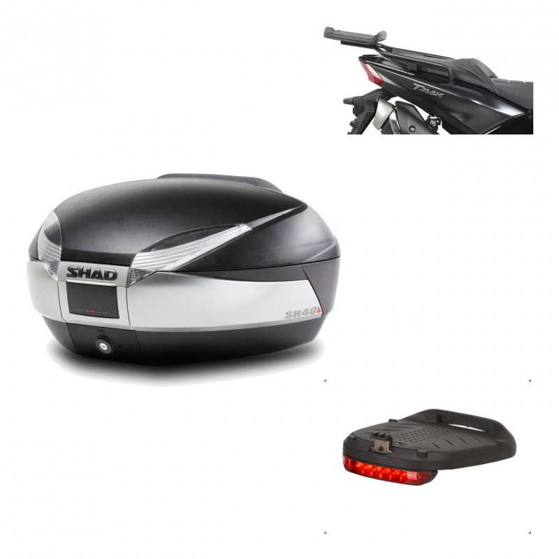 SHAD Baul trasero + herraje montaje luz de freno SH48 TITANIUM PREMIUM KIT-186240