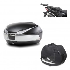 SHAD Baul trasero + herraje montaje bolsa interna SH48 TITANIUM PREMIUM KIT-186241