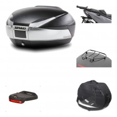 Rear trunk + mounting hardware + accessories  SH48 TITANIUM PREMIUM