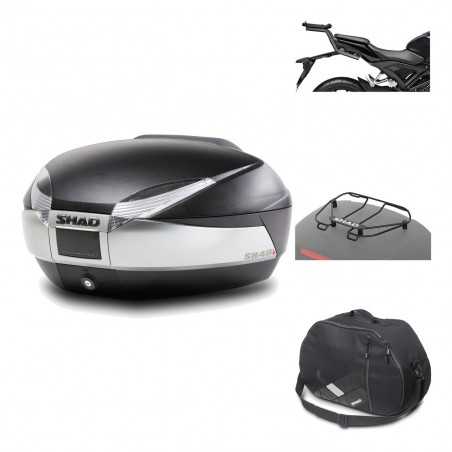 SHAD Baul trasero + herraje montaje accesorios SH48 TITANIUM PREMIUM KIT-186589