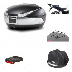 Rear trunk + mounting hardware + accessories  SH48 TITANIUM PREMIUM