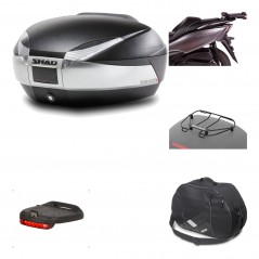 SHAD Baul trasero + herraje montaje accesorios SH48 TITANIUM PREMIUM KIT-186542