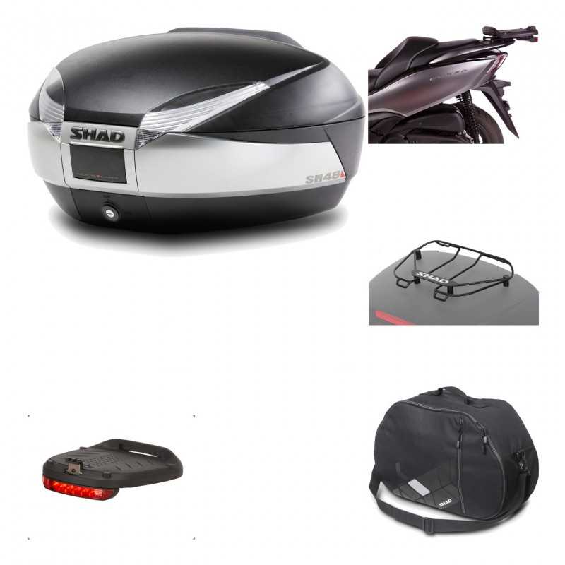 SHAD Baul trasero + herraje montaje accesorios SH48 TITANIUM PREMIUM KIT-186542