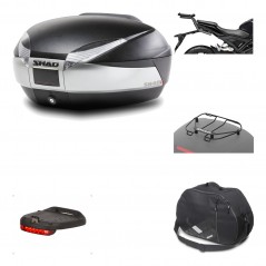 SHAD Baul trasero + herraje montaje accesorios SH48 TITANIUM PREMIUM KIT-186590