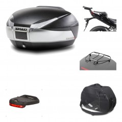 Rear trunk + mounting hardware + accessories  SH48 TITANIUM PREMIUM