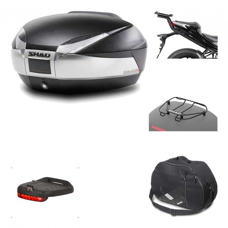 Rear trunk + mounting hardware + accessories  SH48 TITANIUM PREMIUM