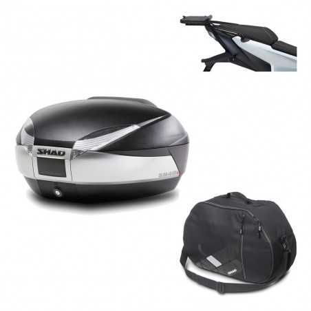 SHAD Baul trasero + herraje montaje bolsa interna SH48 TITANIUM PREMIUM KIT-186393