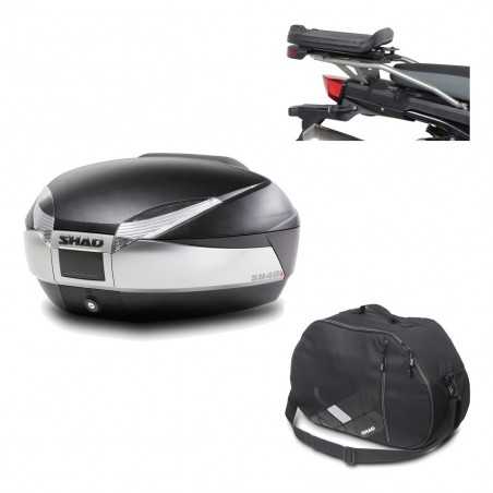 SHAD Baul trasero + herraje montaje bolsa interna SH48 TITANIUM PREMIUM KIT-186345